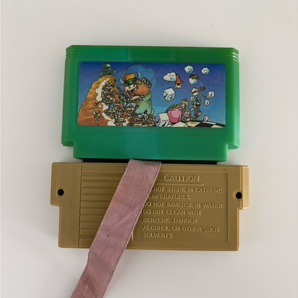 Japanese NES Nintendo Super Mario Bros. 3 Green Retro Video Game Cartridge